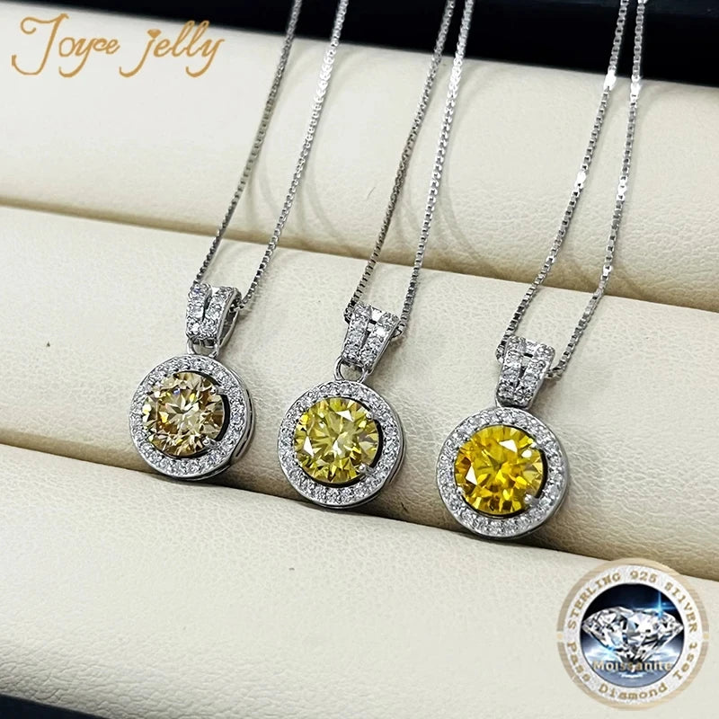 2Ct Moissanite Necklace Earrings Set Sterling Silver 925 Wedding Jewelry